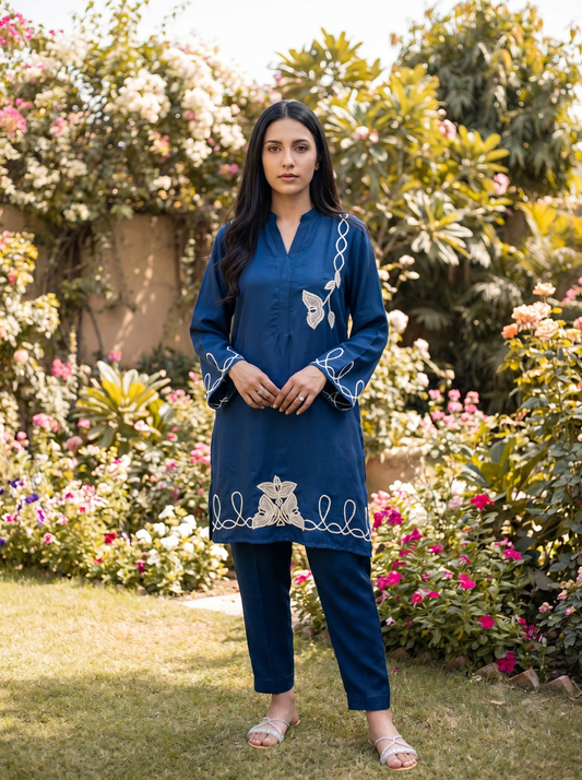 Navy Fleur Set